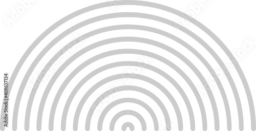 Gray Step Circle Round Cap