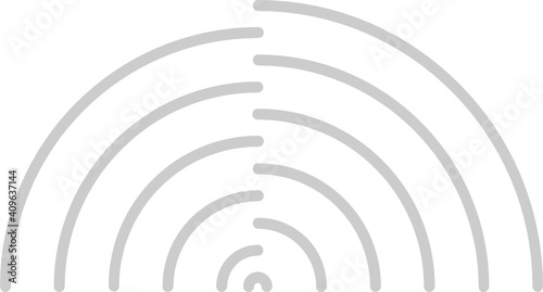 Gray Step Circle Round Cap