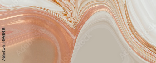 abstract rose gold liquid l...
