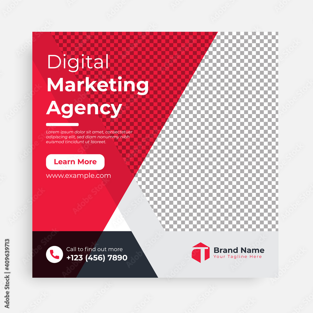 Digital marketing social media banner template
