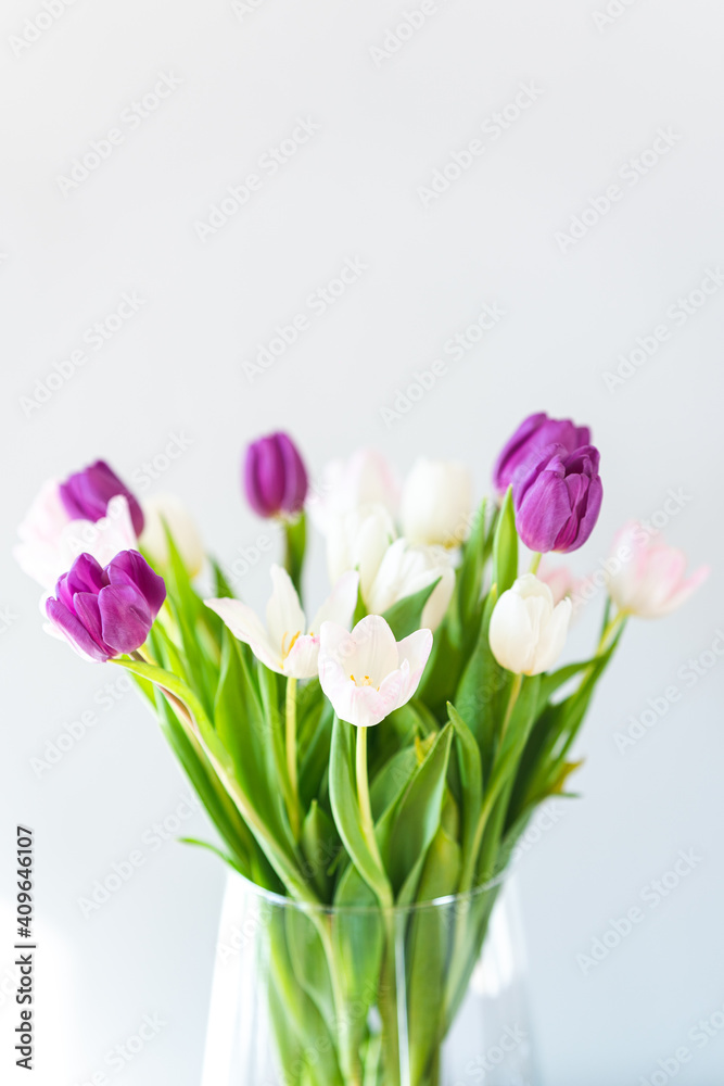 Tulpenstrauss in Nahaufnahme Tulpenstrauss in Nahaufnahme