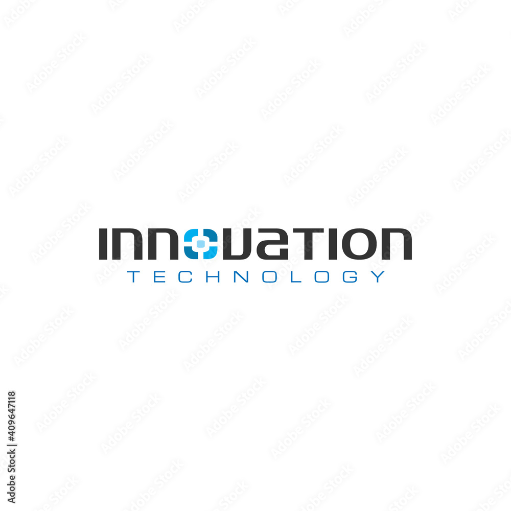 Innovation logo design, Innovation logotype vector template.