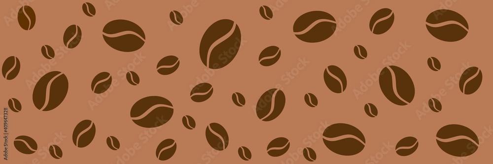 Abstract coffee beans banner, Coffee template. Abstract coffee beans banner, Coffee template.