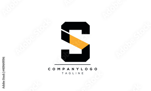 Abstract Letter Initial IS and SI Vector Logo Design Template