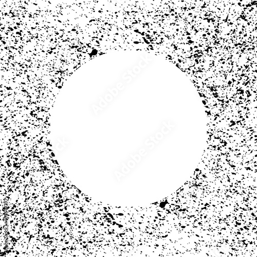 White circle on an abstract background. Grunge texture. Vector stock illustration