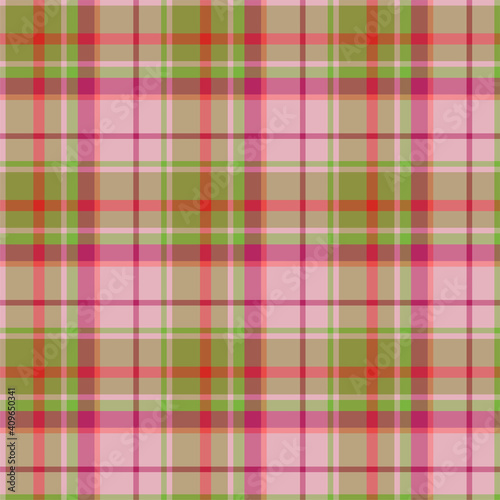 Plaid seamless pattern. Vector background of textile ornament. Flat fabric design.