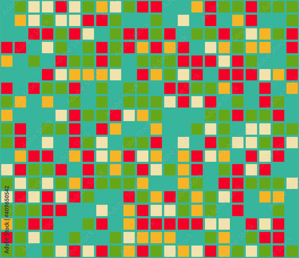 Fototapeta premium Color mosaic. Colorful background. Abstract seamless pattern. Vector illustration.