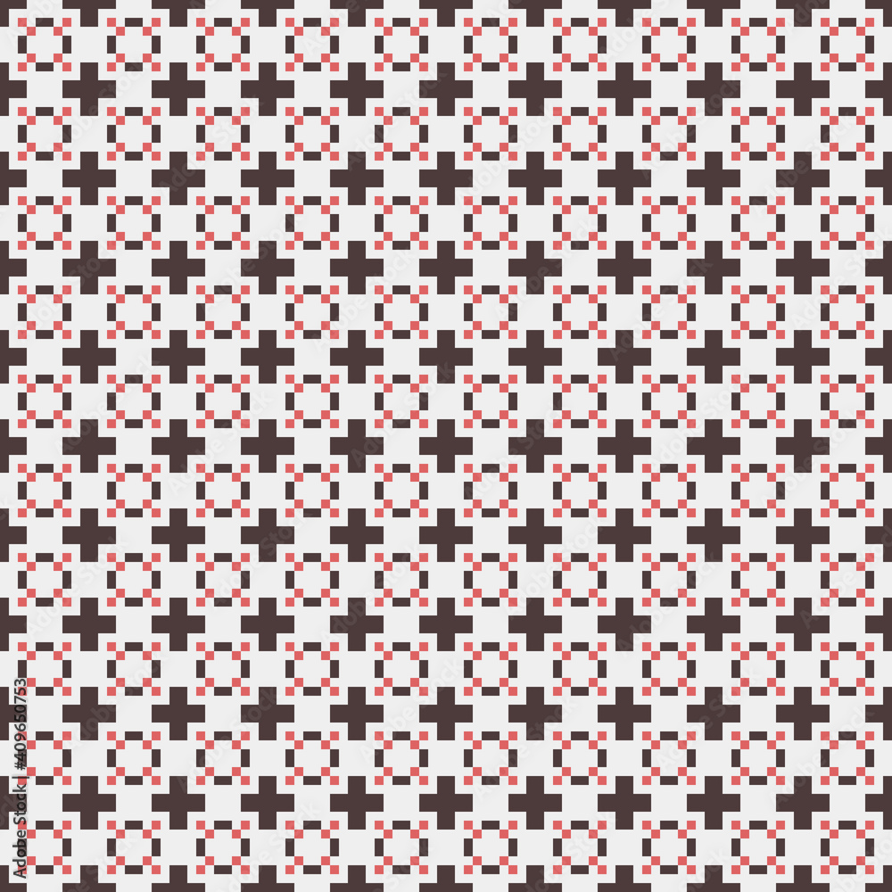 Fototapeta premium Abstract Cross Pattern generative computational art illustration