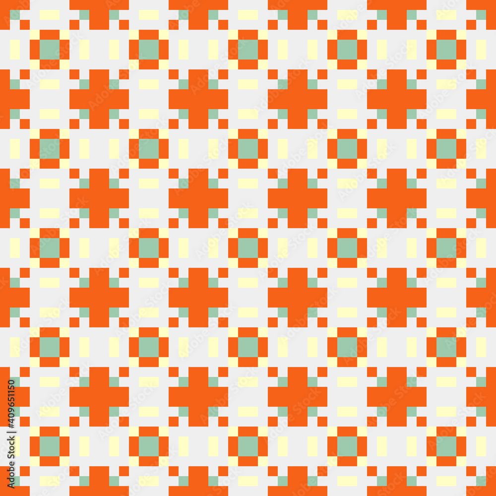 Abstract Cross Pattern generative computational art illustration