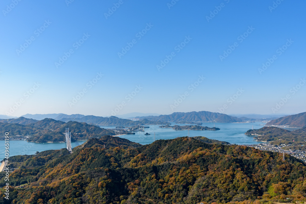 Landscape of the Seto Inland Sea, Takamiyama Observatory in Onomichi City