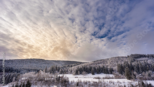 winter landscape in the mountains- black forest