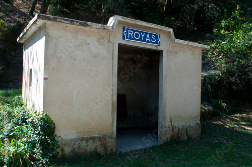 Abandoned train stop near the village of Royas, France. photo