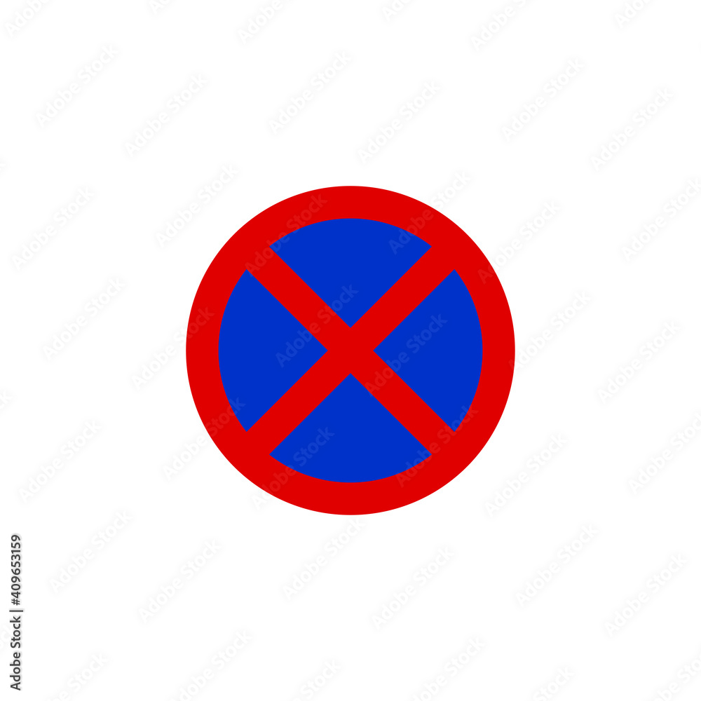 No stopping icon. Road signs symbol modern, simple, vector, icon for website design, mobile app, ui. Vector Illustration No stopping icon. Road signs symbol modern, simple, vector, icon for website design, mobile app, ui. Vector Illustration