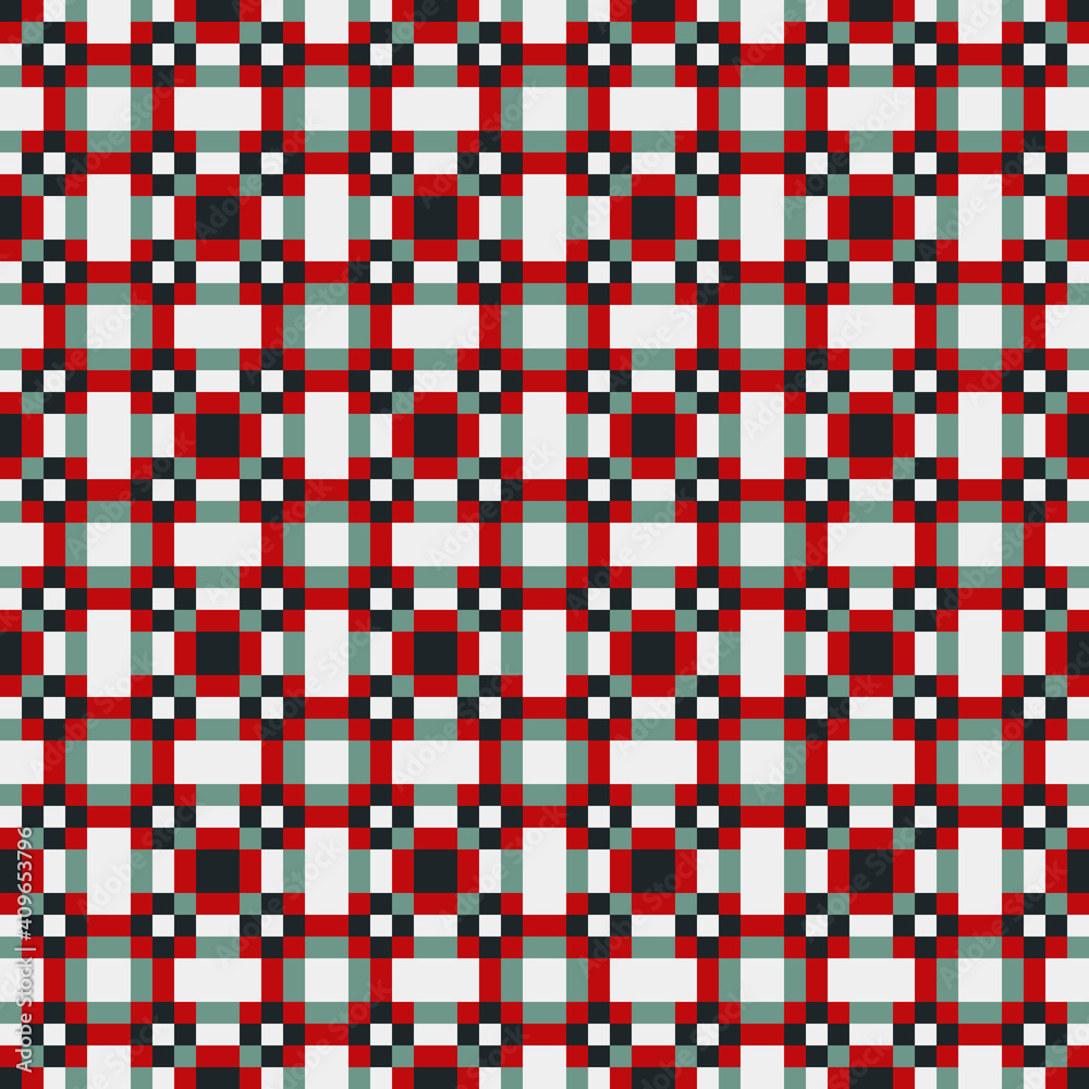 Fototapeta premium Abstract Cross Pattern generative computational art illustration