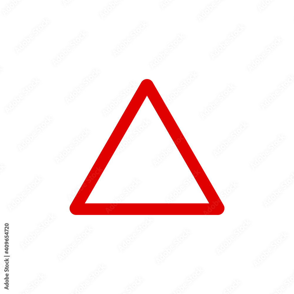 Red triangle road sign icon. Traffic signs symbol modern, simple, vector, icon for website design, mobile app, ui. Vector Illustration Red triangle road sign icon. Traffic signs symbol modern, simple, vector, icon for website design, mobile app, ui. Vector Illustration