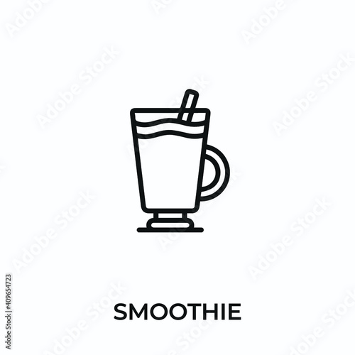 smoothie icon vector. cocktail sign symbol for modern design. Vector illustration 