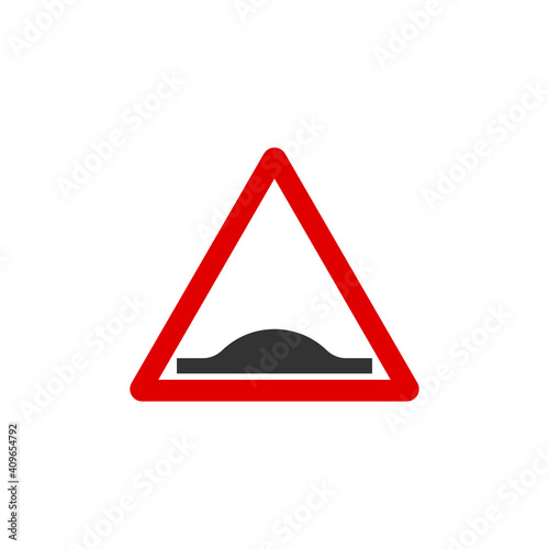 Speed ramp triangle road sign icon. Traffic signs symbol modern, simple, vector, icon for website design, mobile app, ui. Vector Illustration