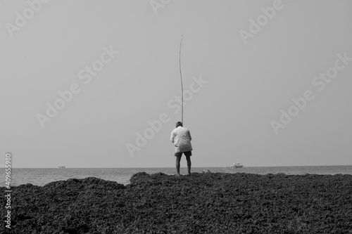 fisherman on the beach