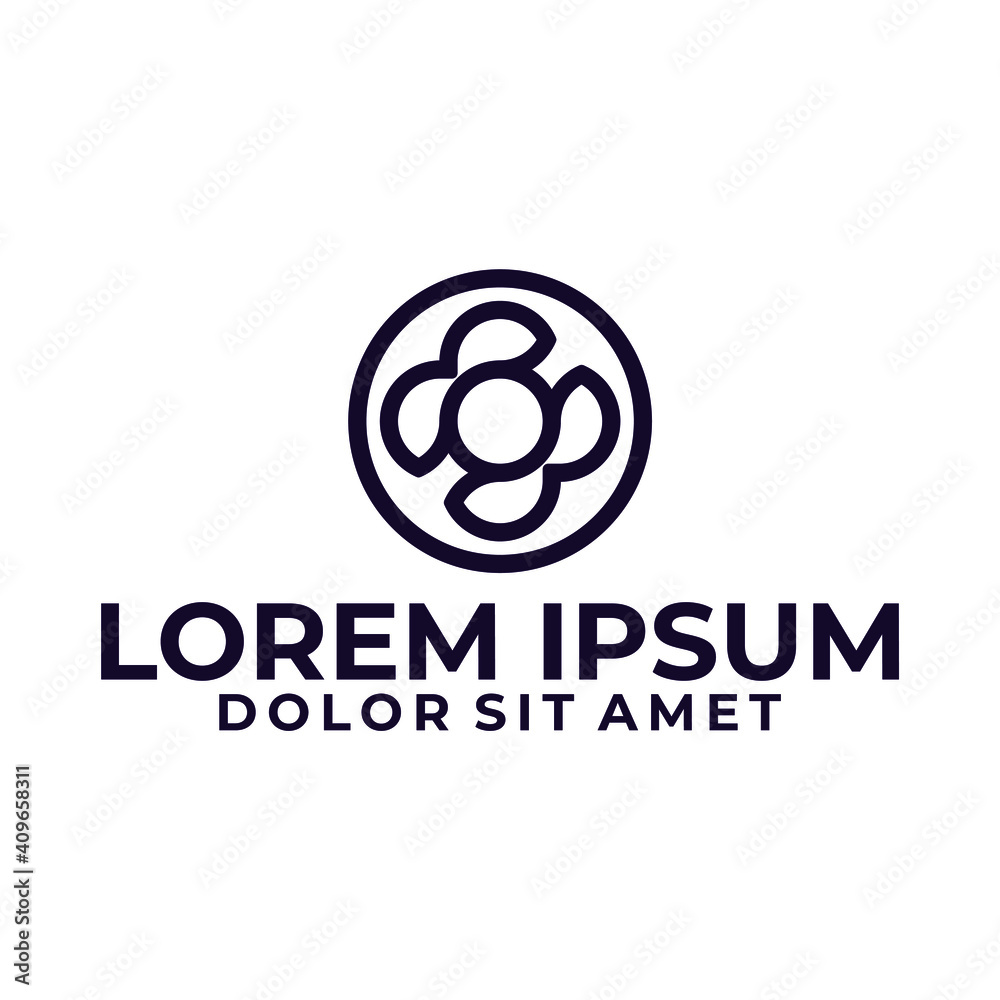 Initial letter B, BB or H logo template with rounded geometric circle japanese kamon line art illustration in flat design monogram symbol Initial letter B, BB or H logo template with rounded geometric circle japanese kamon line art illustration in flat design monogram symbol