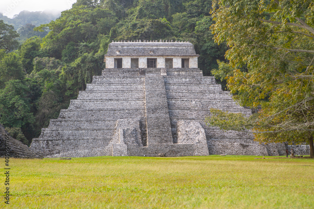Temple of the Inscriptions in ancient Mayan city of Palenque in Yucatan, Mexico Temple of the Inscriptions in ancient Mayan city of Palenque in Yucatan, Mexico