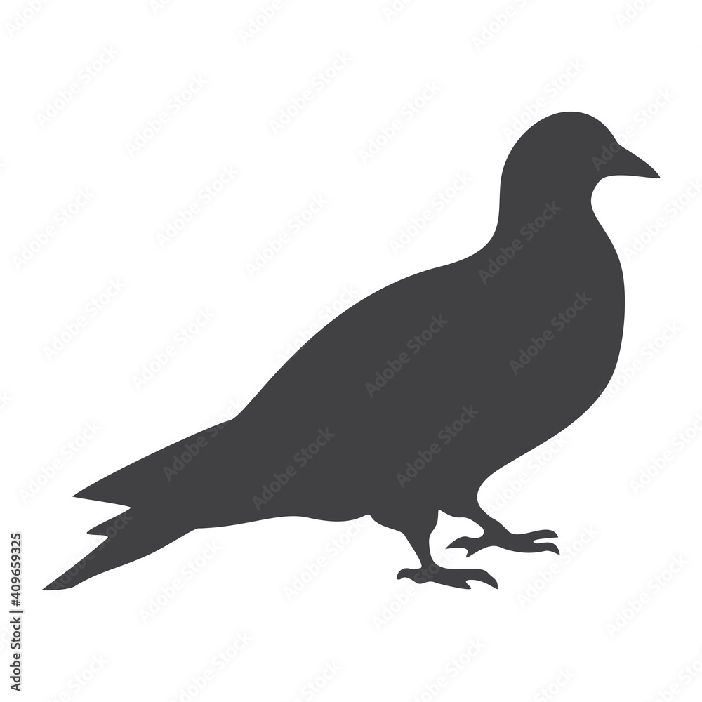 Dove silhouette, icon. Vector illustration on a white background. Dove silhouette, icon. Vector illustration on a white background.