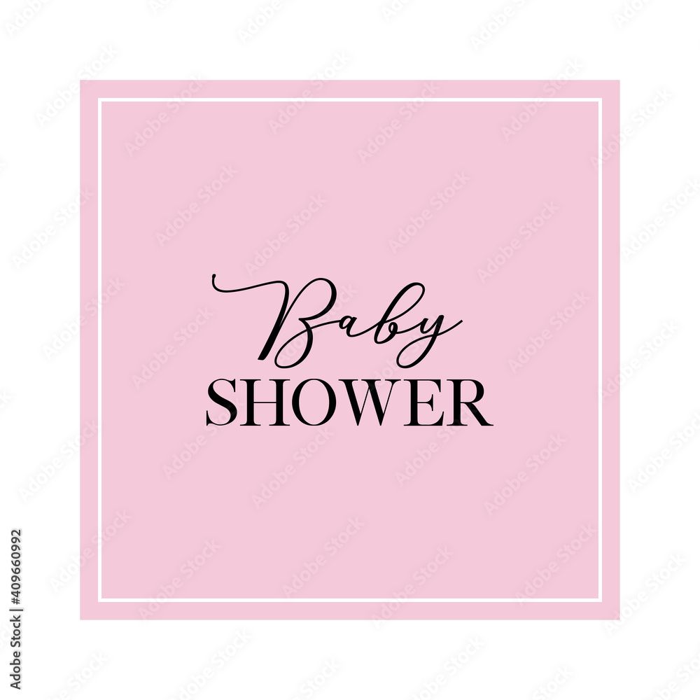 Baby shower quote. Calligraphy invitation card, banner or poster graphic design handwritten lettering vector element.