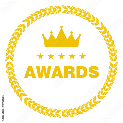 Film Award for the best film in the form of logo with laurel branch.