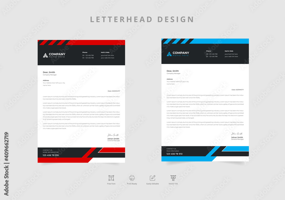 Elegant letterhead design