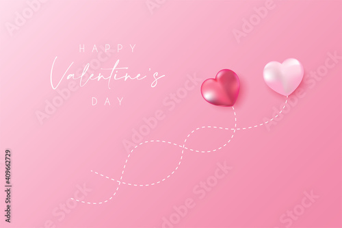 Minimal line heart for Valentine's day concept background. Vector symbols of love in shape of heart for Happy Women's, Mother's Day, Valentine's Day, birthday greeting card design. © Moonhonor