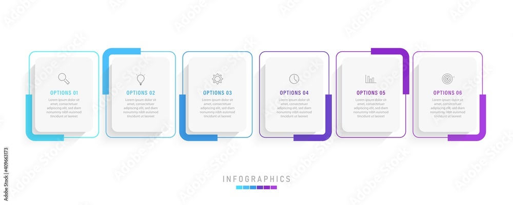 Vector Infographic label design template with icons and 6 options or steps. Can be used for process diagram, presentations, workflow layout, banner, flow chart, info graph. Vector Infographic label design template with icons and 6 options or steps. Can be used for process diagram, presentations, workflow layout, banner, flow chart, info graph.