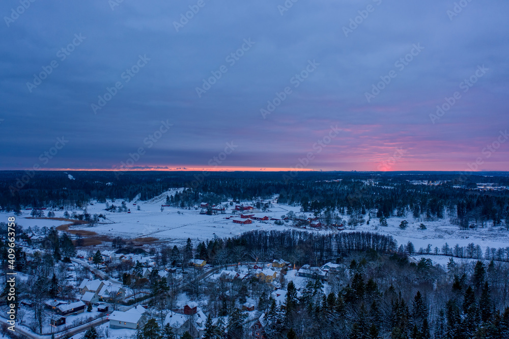 Beautiful capture over sunset in Tyresö