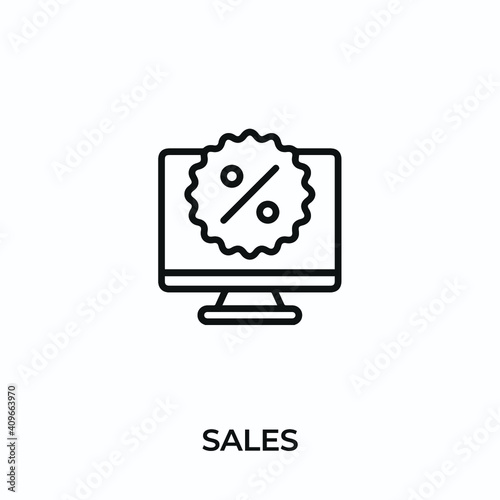 sales icon vector. sales sign symbol for modern design. Vector illustration	
