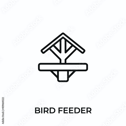 bird feeder icon vector. bird feeder sign symbol for modern design. Vector illustration	