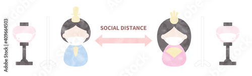 ひな祭り　ソーシャルディスタンスver.