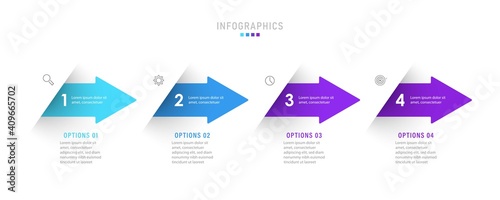 Vector Infographic label design template with icons and 4 options or steps. Can be used for process diagram, presentations, workflow layout, banner, flow chart, info graph.