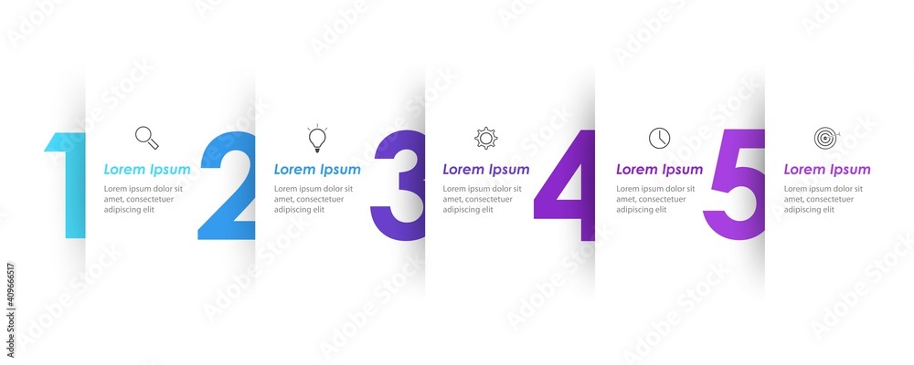 Vector Infographic label design template with icons and 5 options or steps. Can be used for process diagram, presentations, workflow layout, banner, flow chart, info graph. Vector Infographic label design template with icons and 5 options or steps. Can be used for process diagram, presentations, workflow layout, banner, flow chart, info graph.
