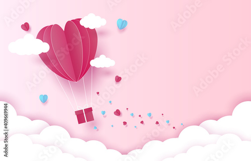 Happy Valentine's day concept background. Love Festival design concept,greetings Valentine's day, Paper cut design, design for greeting cards, text, banner, website, brochure, illustrations eps10.