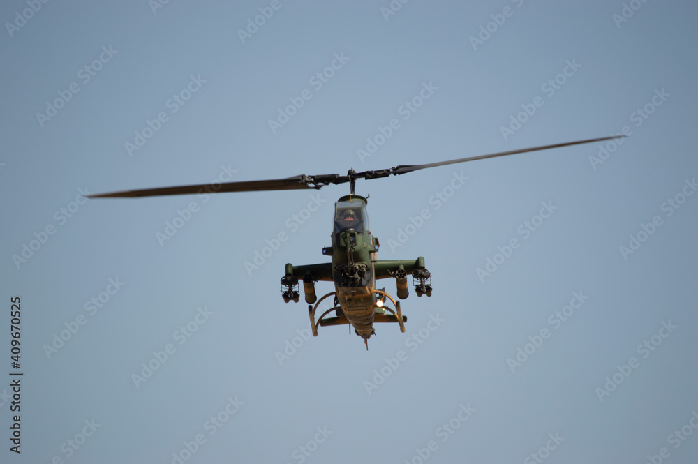 Fototapeta premium Turkish Army Bell Ah 1 Cobra Attack helicopter