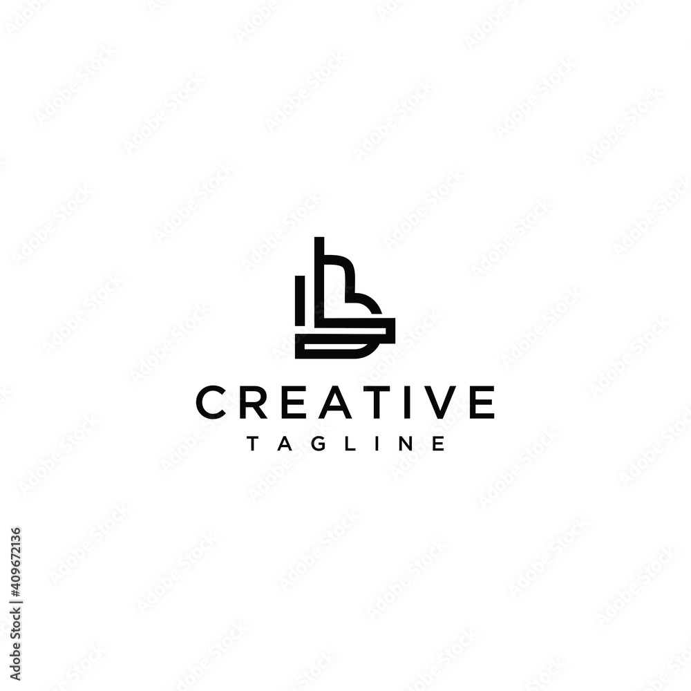 LB, BL, B letter logo vector monogram LB, BL, B letter logo vector monogram