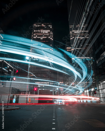 Time-lapse of city light during nighttime