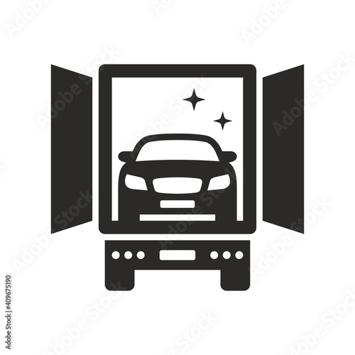 New car icon. Car delivery icon. Vector icon isolated on white background.