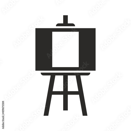 Easel icon. Canvas. Art. Vector icon isolated on white background. 