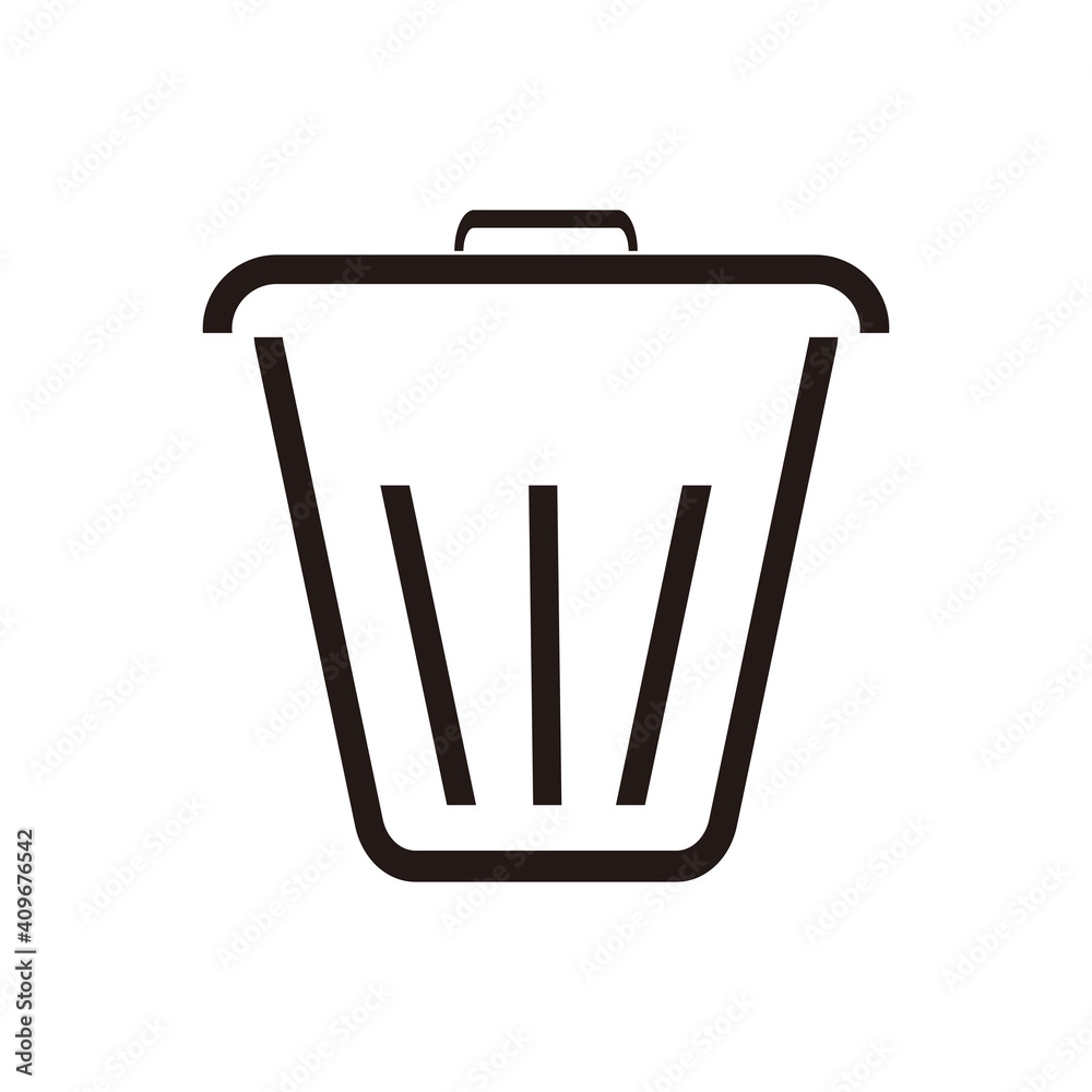 Trash vector icon, reuse symbol. Black style sign for mobile concept and web design Trash vector icon, reuse symbol. Black style sign for mobile concept and web design