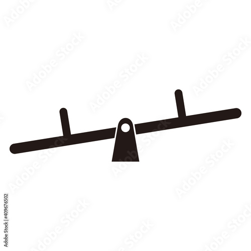 Seesaw icon, vector illustration. Flat design style. vector seesaw icon illustration isolated on white background