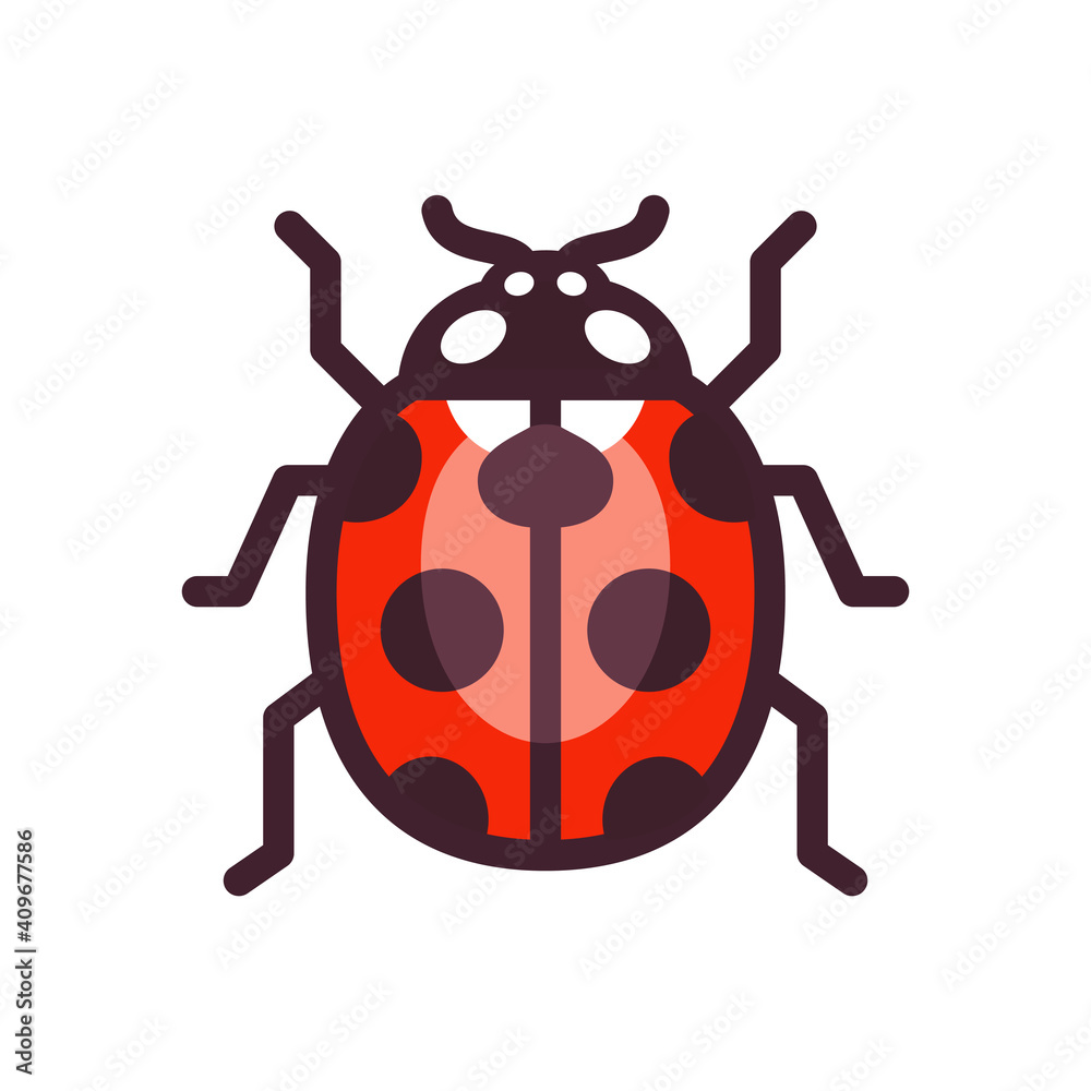 Cartoon ladybug icon