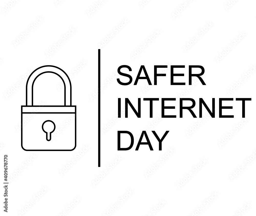 Safe Day. Safer Day symbol, sign or logo. Padlock