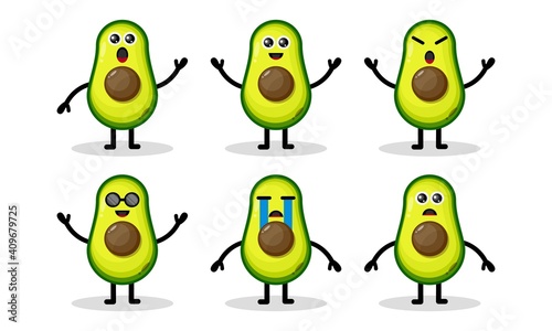 avocado mascot mascot fruit design character cute