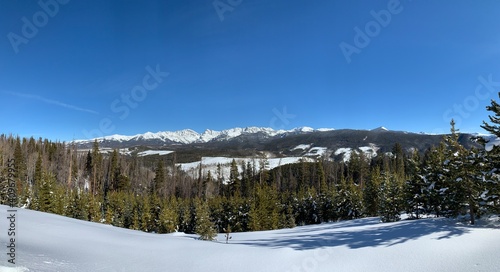 snow covered mountains