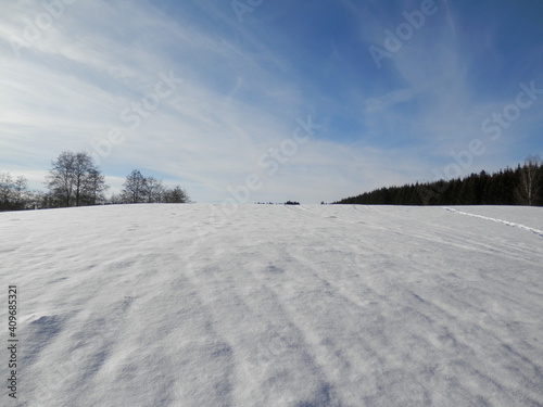 Ein sonniger Tag im Winter bei Sophienhof im Südharz photo