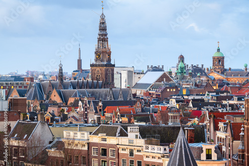 Amsterdam, Netherlands old town cityscape